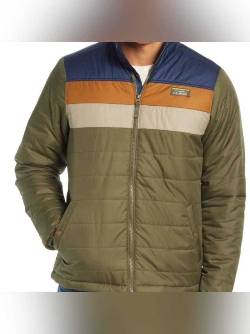 L.L. Bean Mountain Classic Puffer colorblock jacket 3X gorpcore hiking outdoors